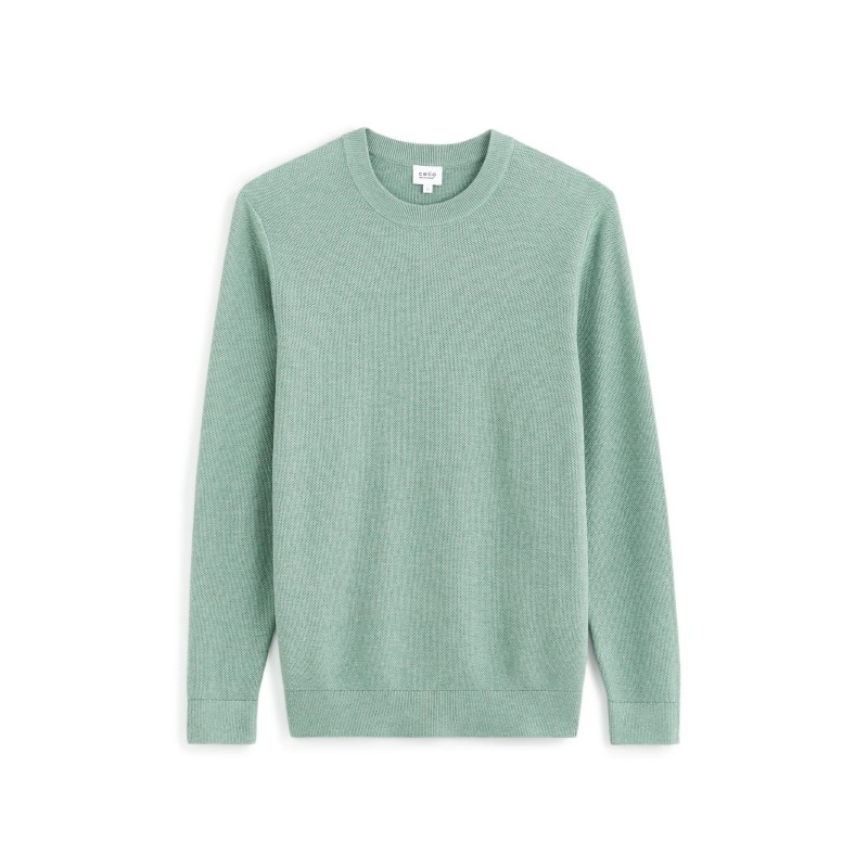 Pull col rond 100% coton